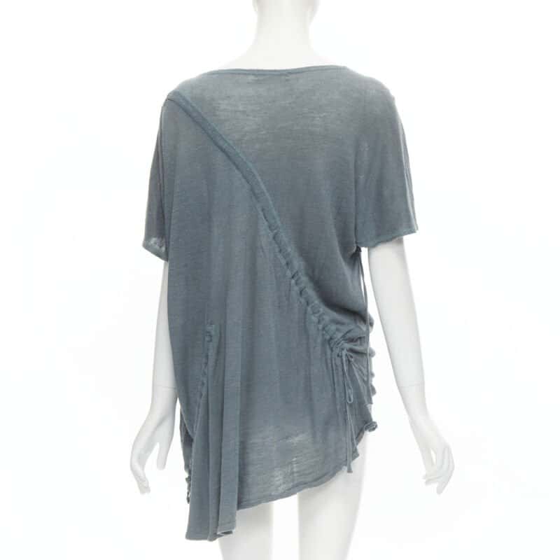 Issey Miyake Diagonal Bias Sweater Blue Linen Fair - Box View
