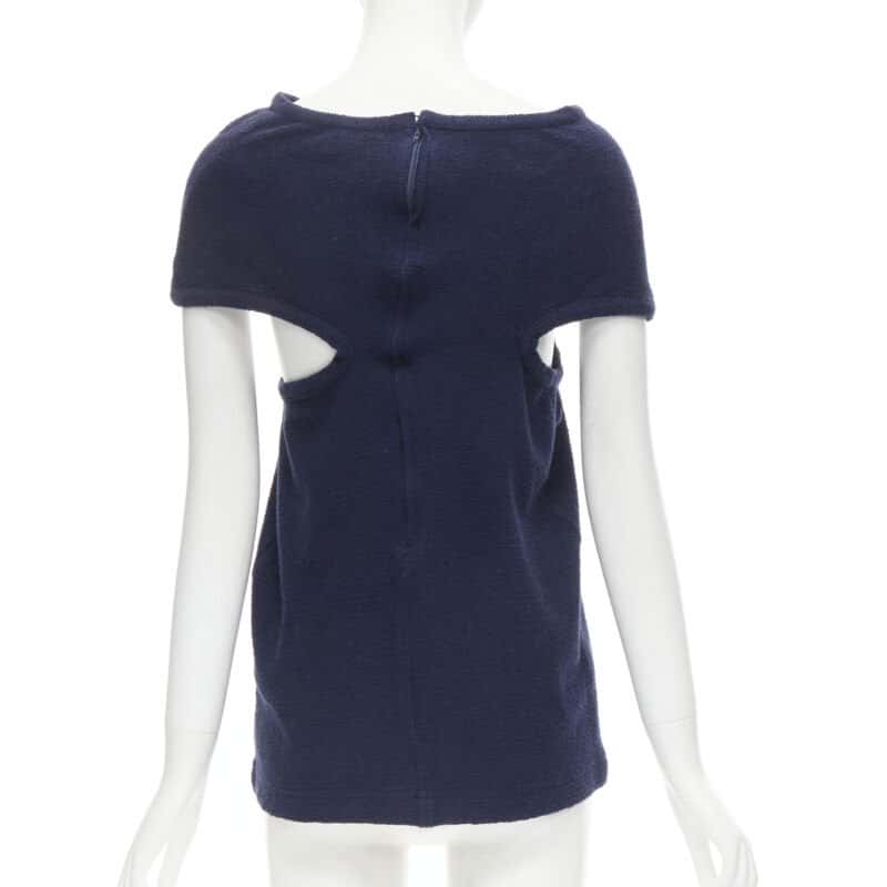 Comme Des Garcons Angular Zip Top Blue Cotton Very good - Box View