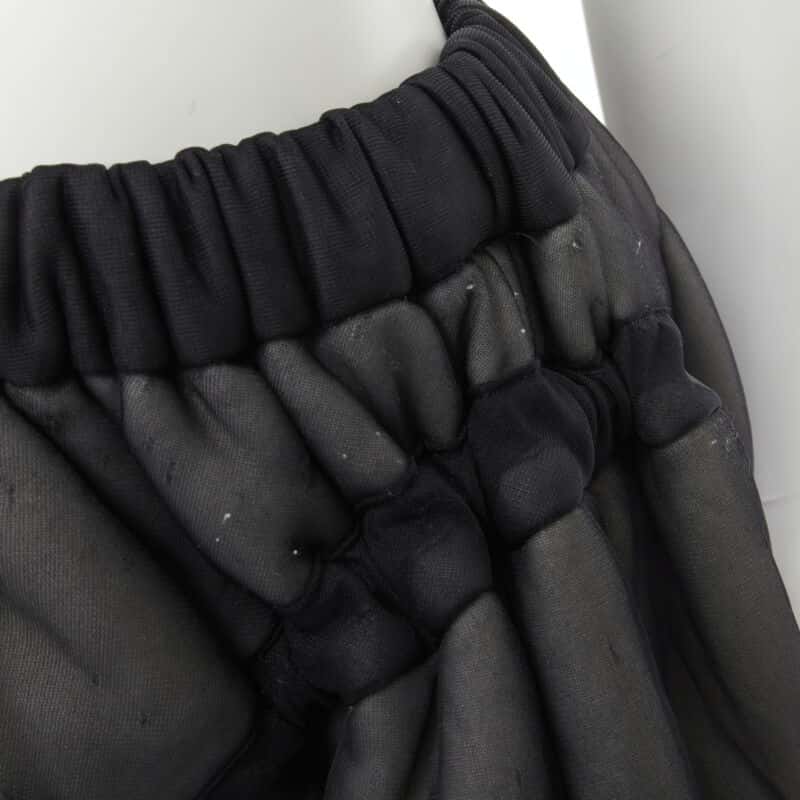 Comme Des Garcons Puffy Drawstring Skirt Black Good - Back View