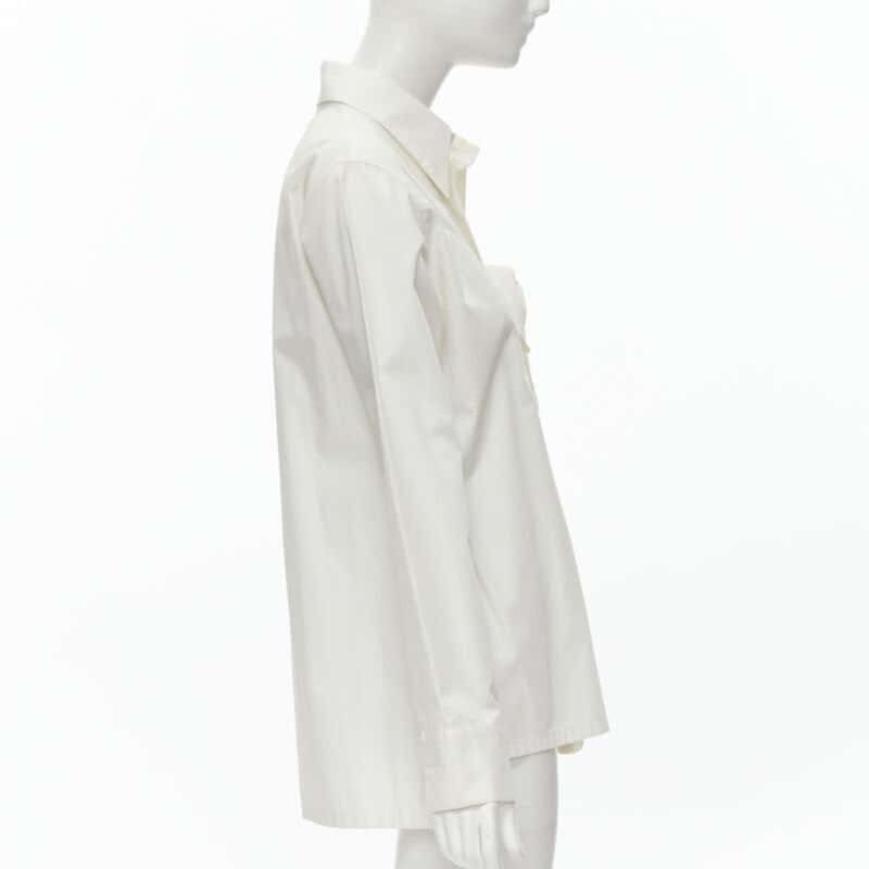 Yohji Yamamoto Knife Pleat Shirt White Cotton Good - Model View