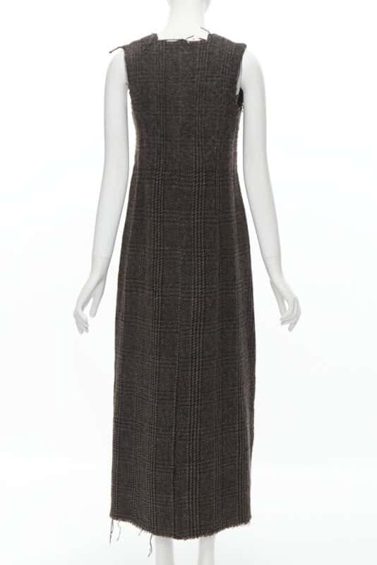 Comme Des Garcons Frayed Edge Dress Brown Wool Never worn - Box View