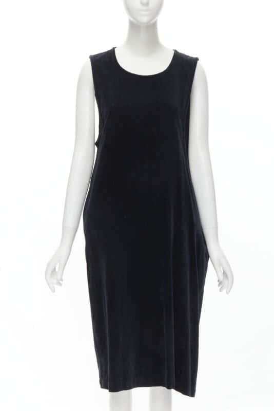 Comme Des Garcons Dropped Armhole Dress Black Velvet Never worn - Front View
