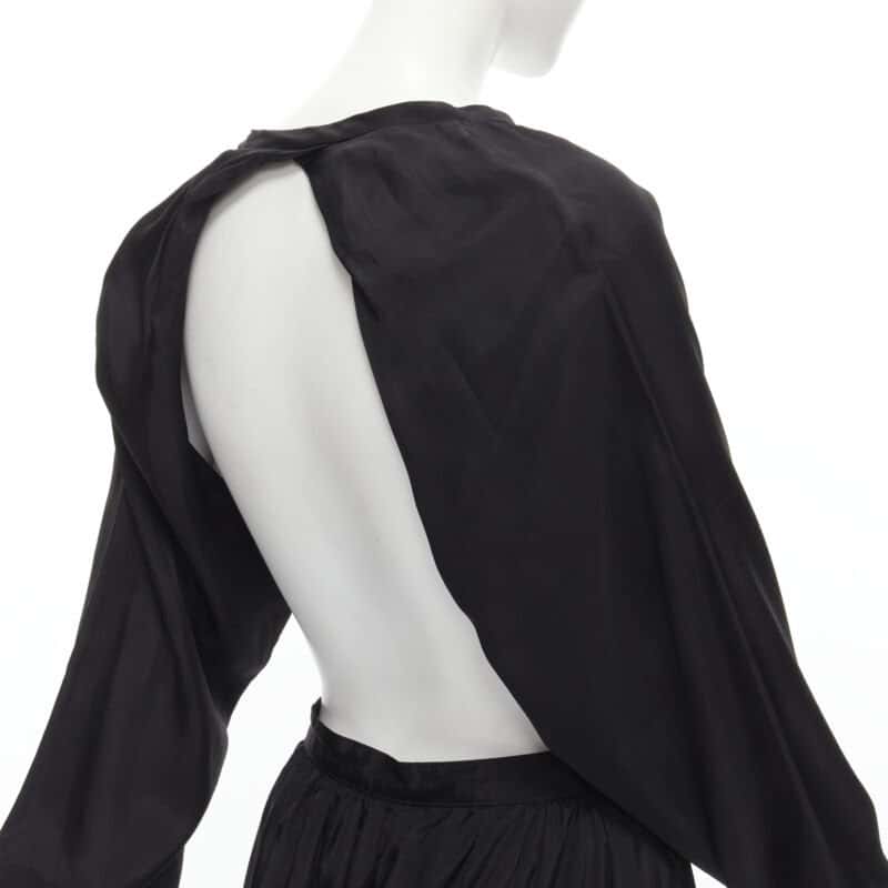 Comme Des Garcons Rayon Wide Jumpsuit Black Polyester Never worn - Back View