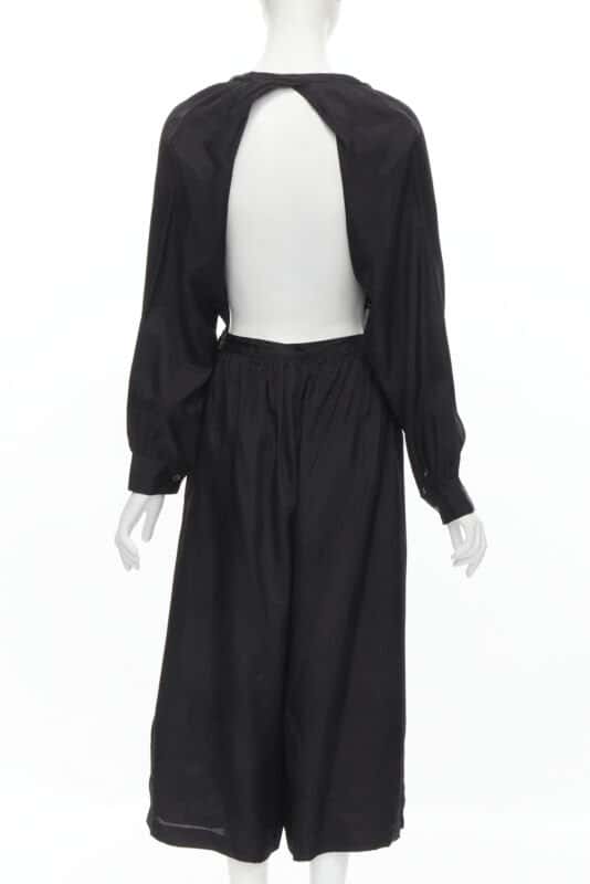 Comme Des Garcons Rayon Wide Jumpsuit Black Polyester Never worn - Box View