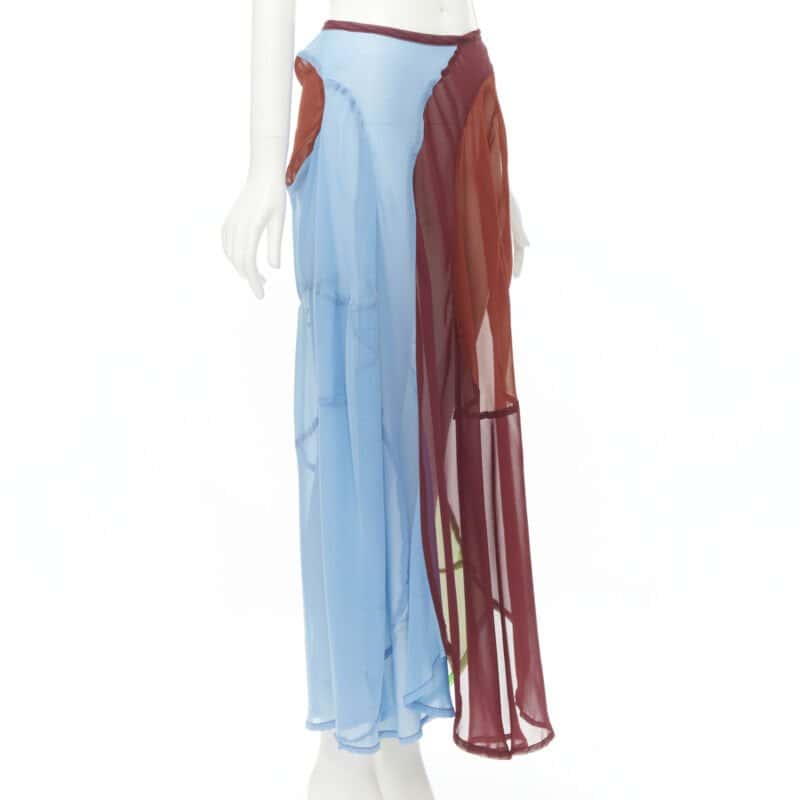 Comme Des Garcons Optical Sheer Skirt MultiColor Polyester Very good - Inside View