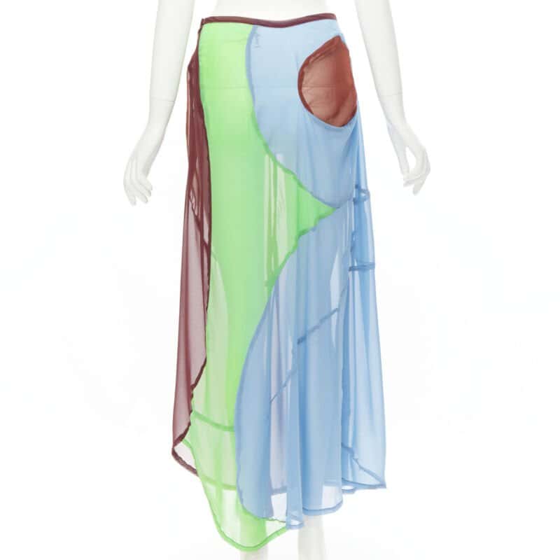 Comme Des Garcons Optical Sheer Skirt MultiColor Polyester Very good - Box View