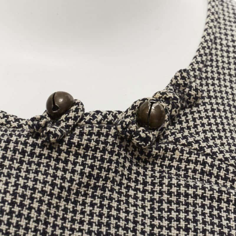 Comme Des Garcons Houndstooth Vest Grey Cotton Never worn - Back View