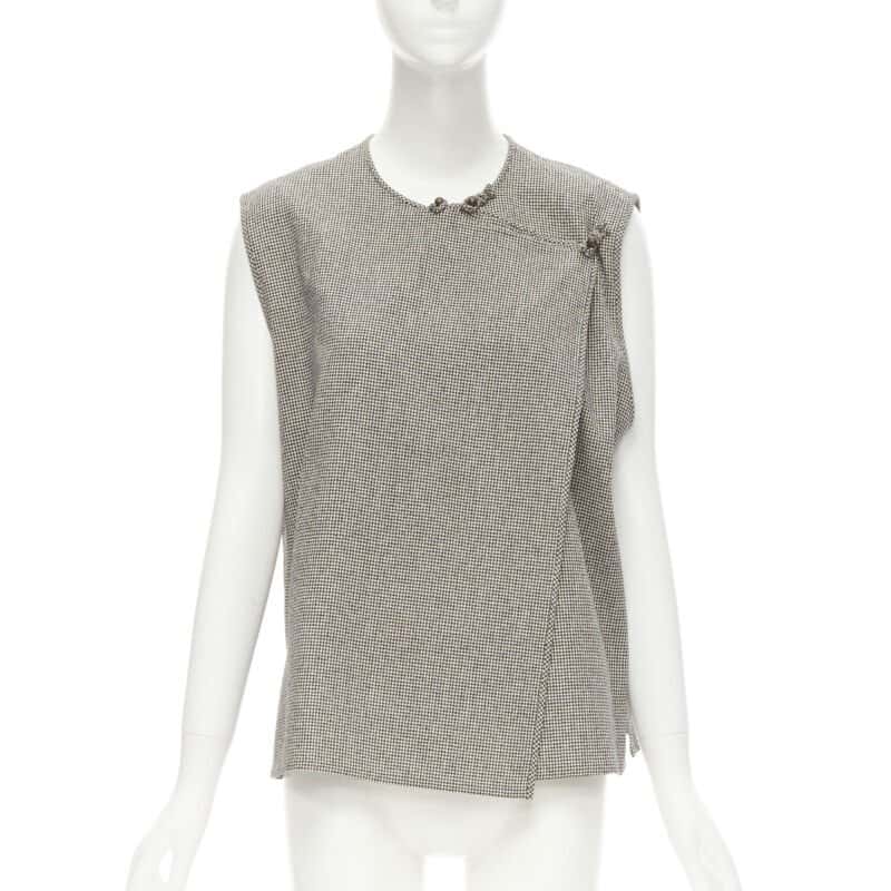 Comme Des Garcons Houndstooth Vest Grey Cotton Never worn - Inside View