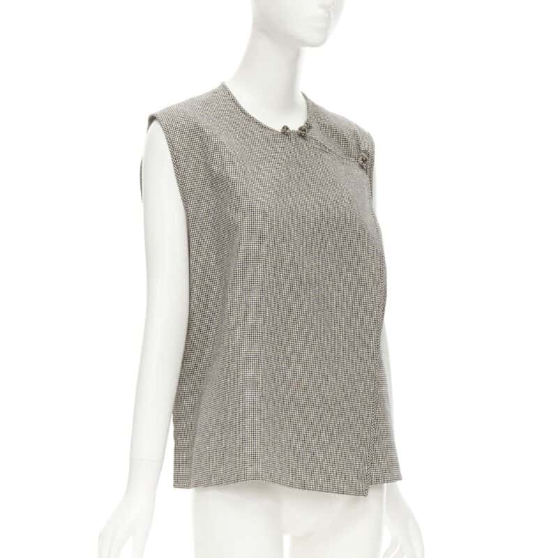 Comme Des Garcons Houndstooth Vest Grey Cotton Never worn - Model View