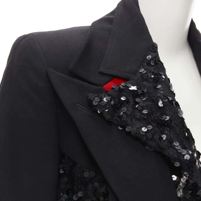 Comme Des Garcons Sequins Mesh Jacket Black Polyester Never worn - Back View