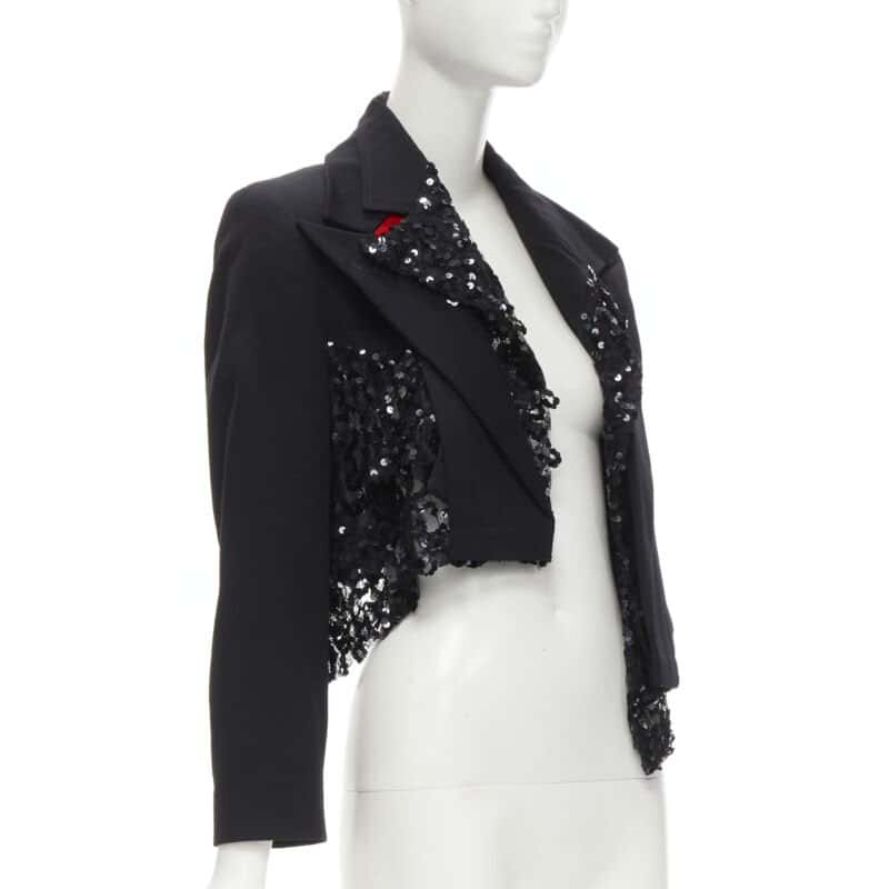 Comme Des Garcons Sequins Mesh Jacket Black Polyester Never worn - Box View