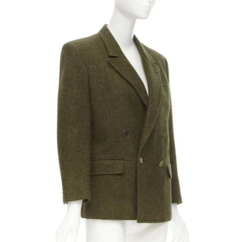 Comme Des Garcons Felt Double Blazer Green Wool Very good - Inside View