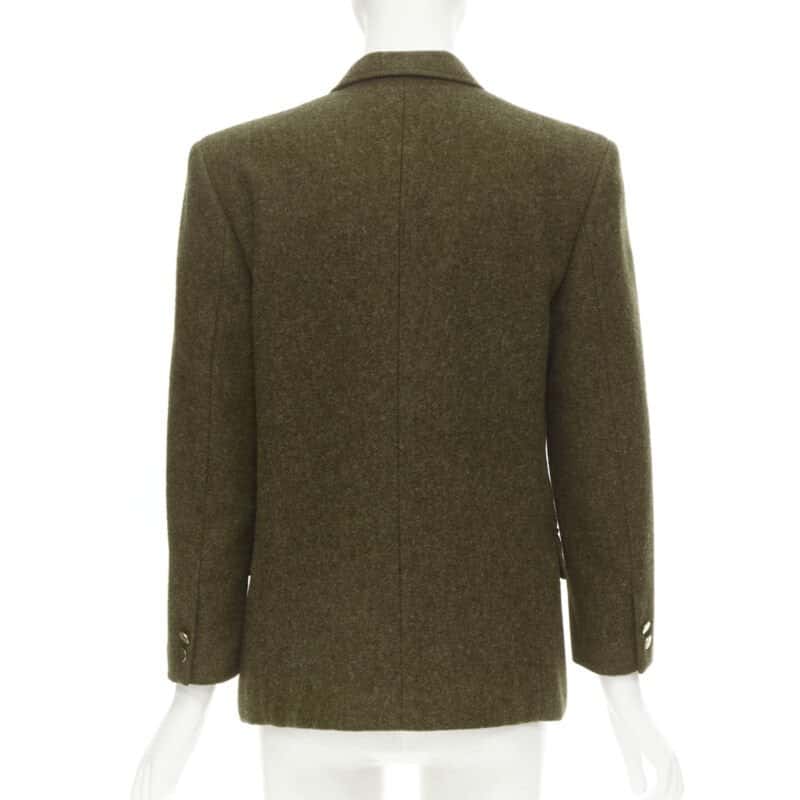 Comme Des Garcons Felt Double Blazer Green Wool Very good - Box View
