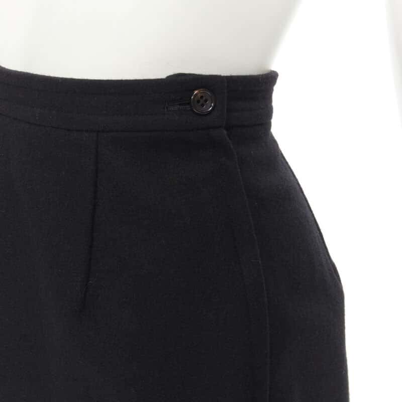 Comme Des Garcons Felt A-line Skirt Black Wool Never worn - Back View