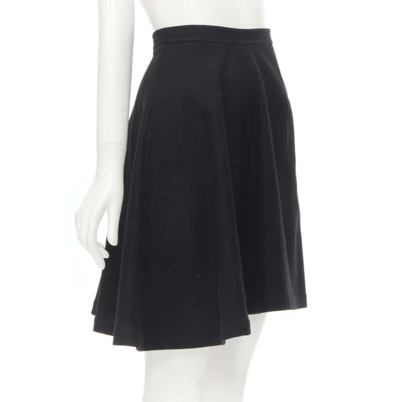 Comme Des Garcons Felt A-line Skirt Black Wool Never worn - Inside View