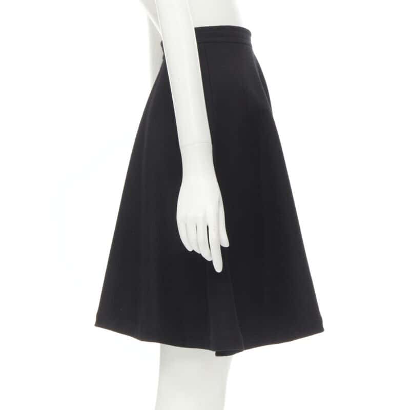 Comme Des Garcons Felt A-line Skirt Black Wool Never worn - Model View