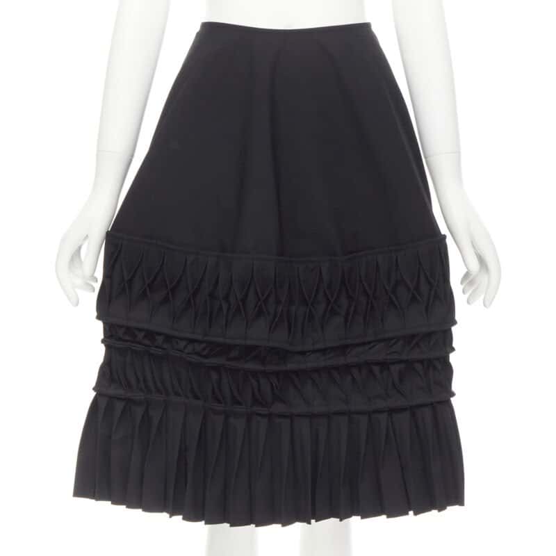 Junya Watanabe Origami Wrap Skirt Black Polyester Never worn - Front View