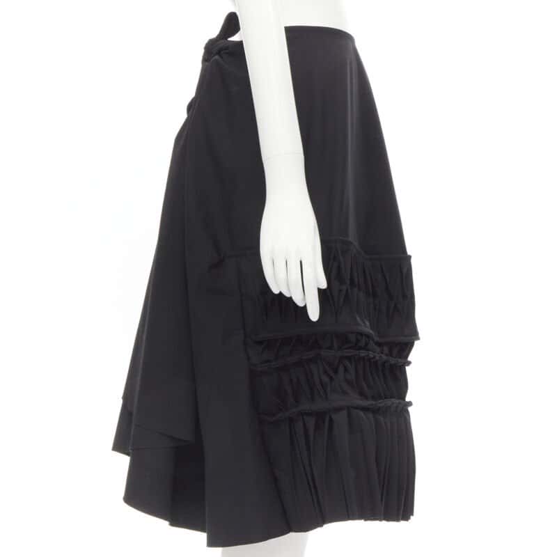 Junya Watanabe Origami Wrap Skirt Black Polyester Never worn - Model View