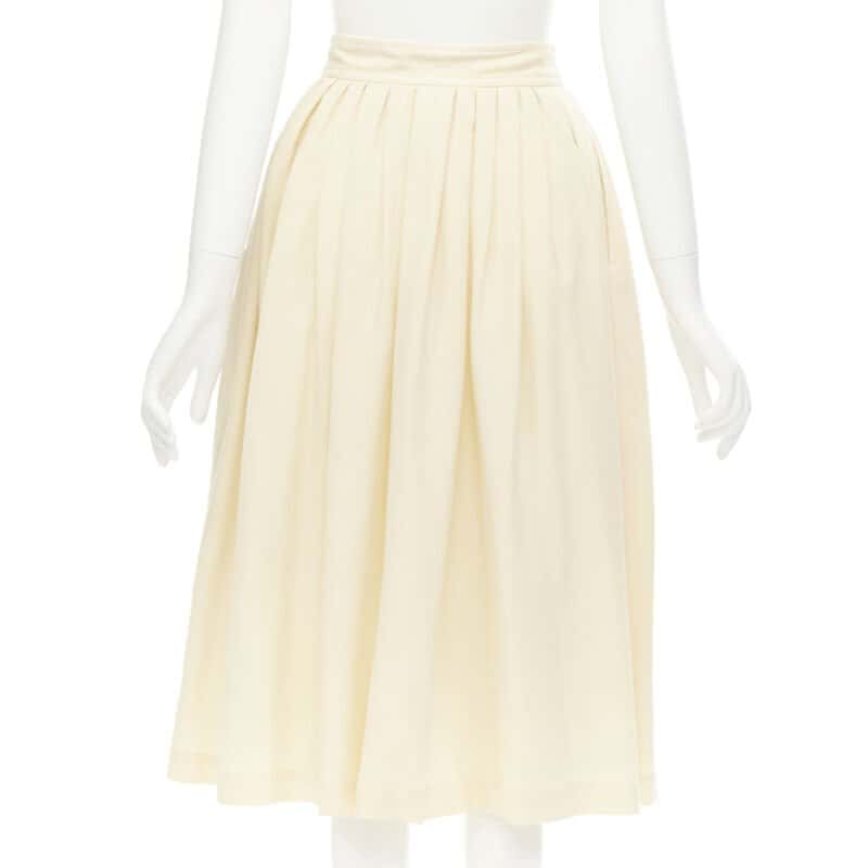 Comme Des Garcons Lattice Lace Skirt Beige Wool Very good - Box View