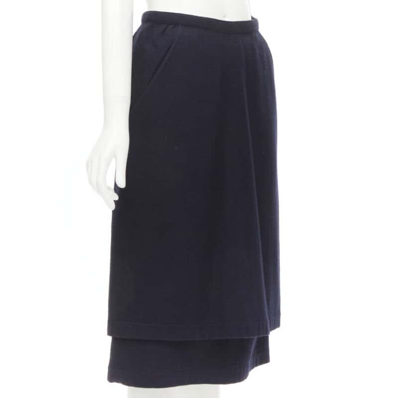 Comme Des Garcons Angular Pocket Skirt Navy Polyester Never worn - Inside View