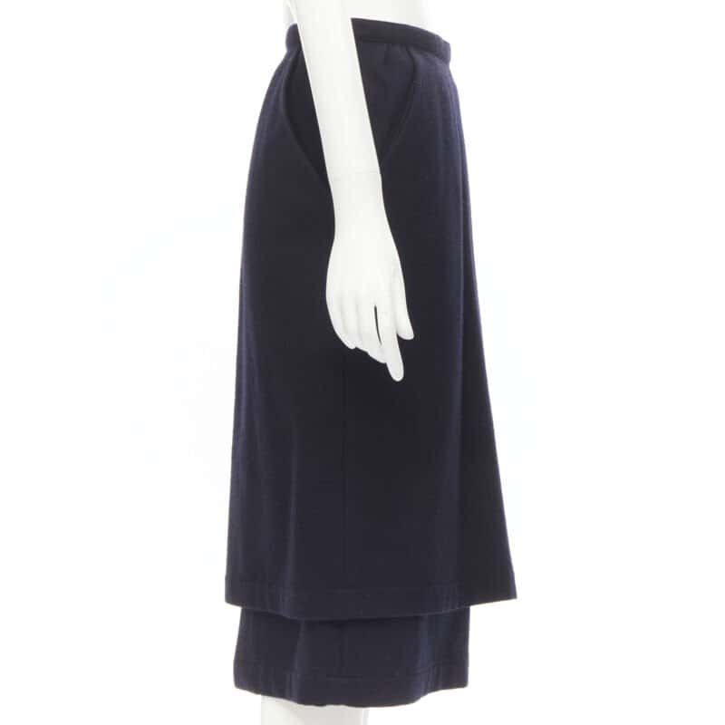 Comme Des Garcons Angular Pocket Skirt Navy Polyester Never worn - Model View