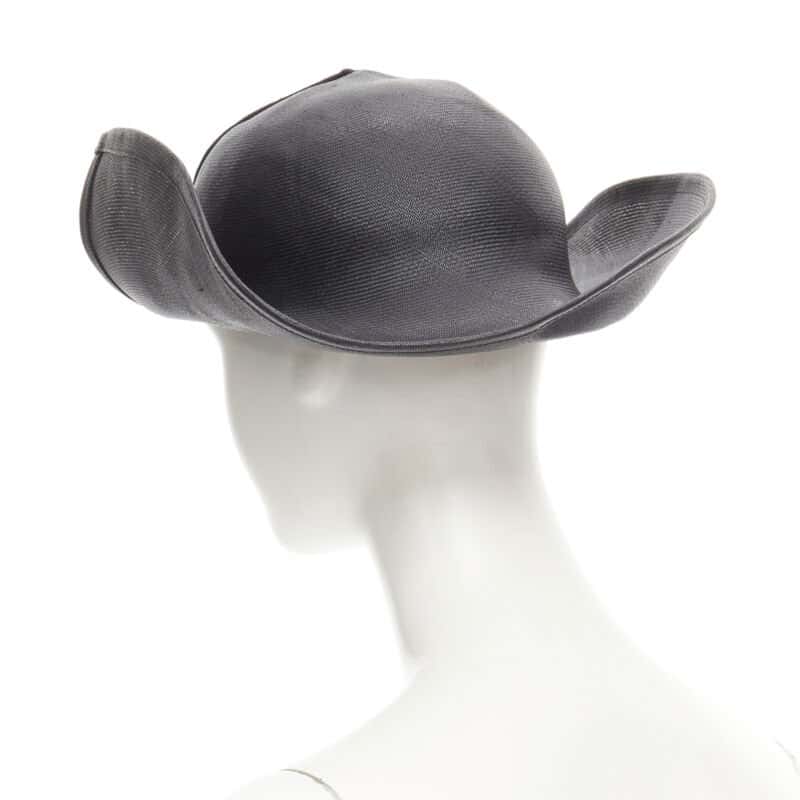 Yohji Yamamoto Black Raffia Fedora Black Never worn - Box View