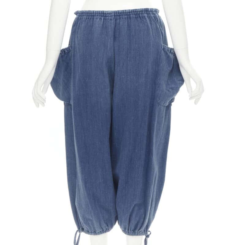 Comme Des Garcons Patchwork Riding Pants Blue Cotton Never worn - Box View