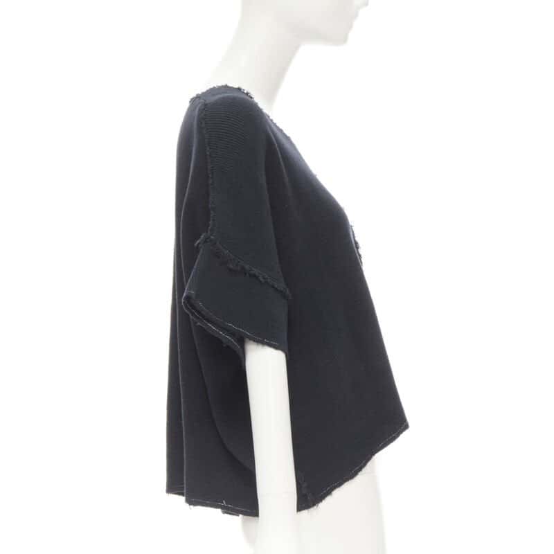 Comme Des Garcons Patchwork Sweater Top Navy Cotton Never worn - Model View