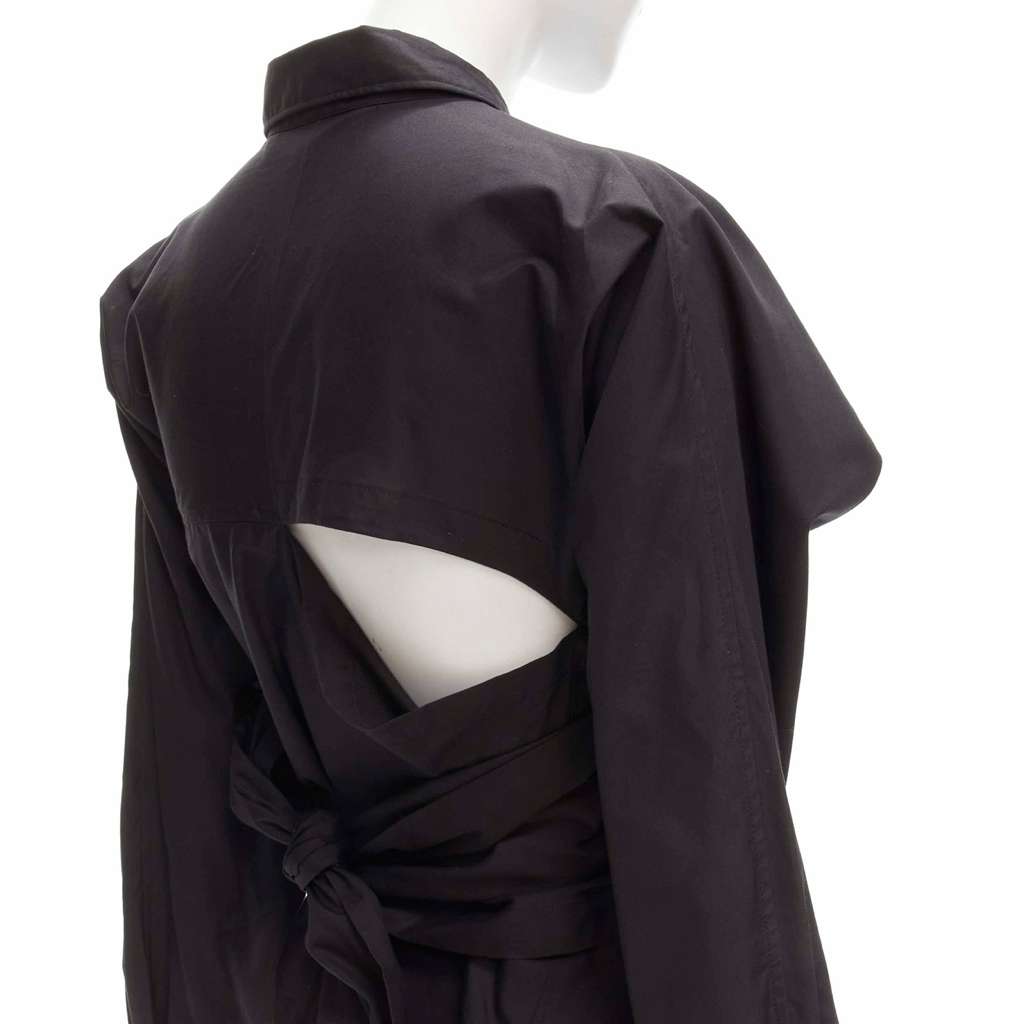 Comme Des Garcons Wrap Cutout Shirt Black Cotton Never worn - Back View