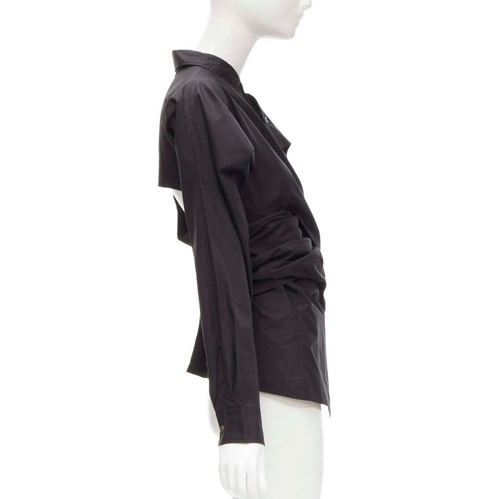 Comme Des Garcons Wrap Cutout Shirt Black Cotton Never worn - Box View