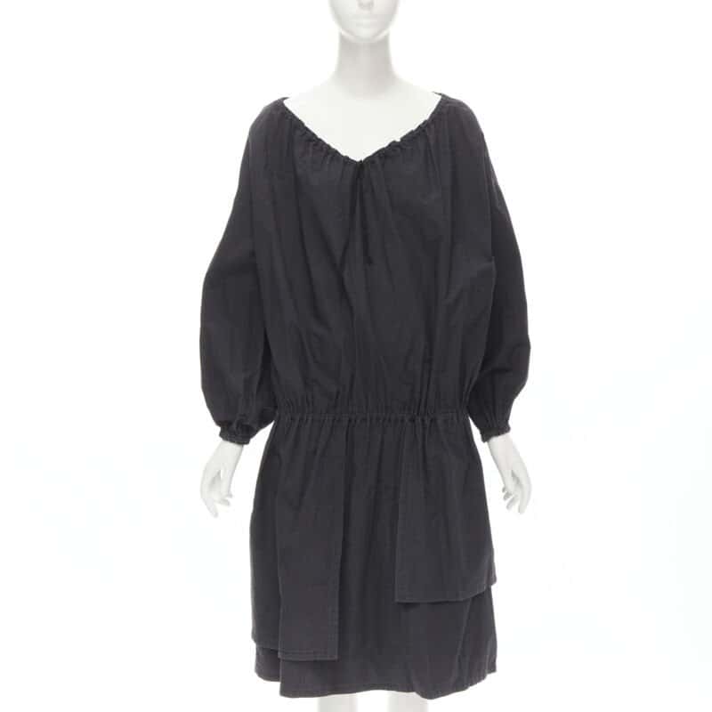 Comme Des Garcons Beggar Bishop Dress Grey Cotton Very good - Front View