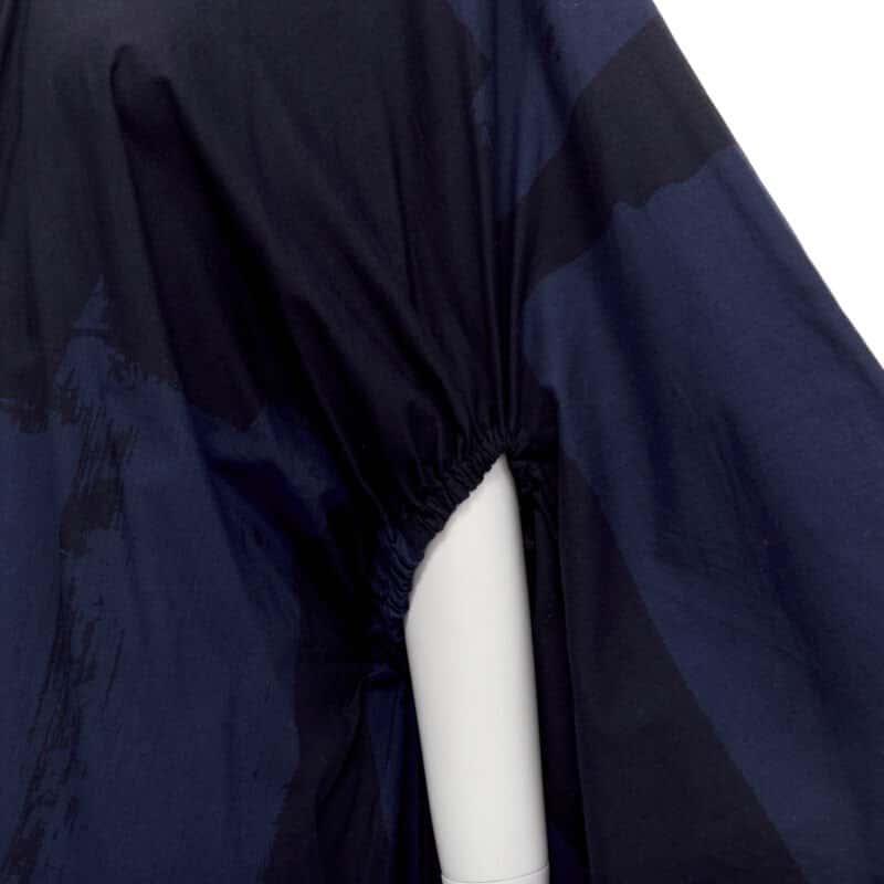 Comme Des Garcons Brushstroke Trapeze Dress Navy Cotton Very good - Back View