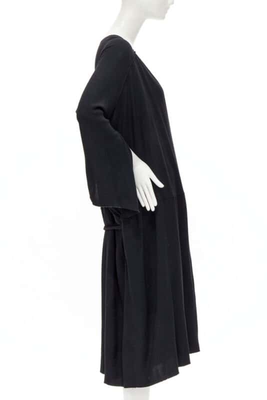 Comme Des Garcons Wrap Kimono Dress Black Polyester Never worn - Model View