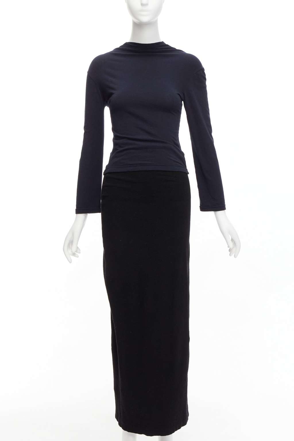 Comme Des Garcons Padded Gathered Skirt Black Polyester Good - Front View