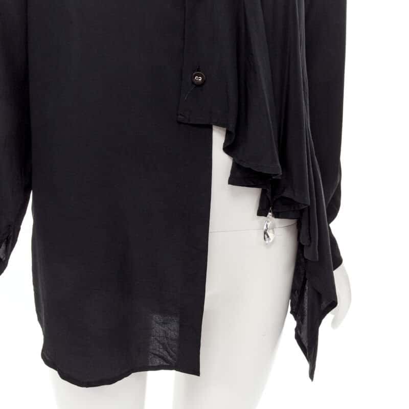 Comme Des Garcons Draped Jewel Shirt Black Polyester Never worn - Back View