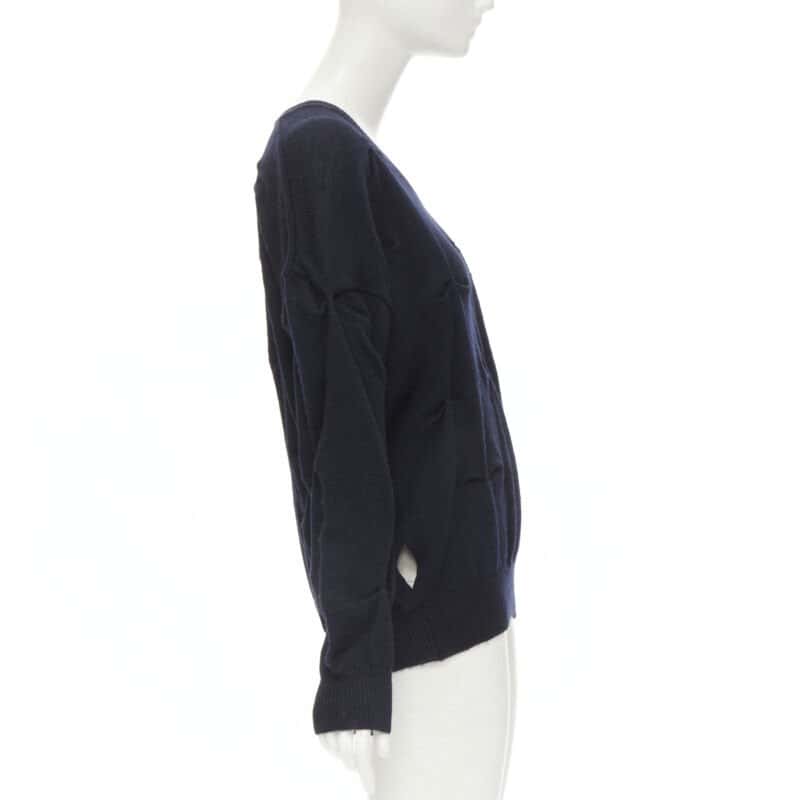 Comme Des Garcons Pinched Bow Sweater Black Wool Very good - Model View