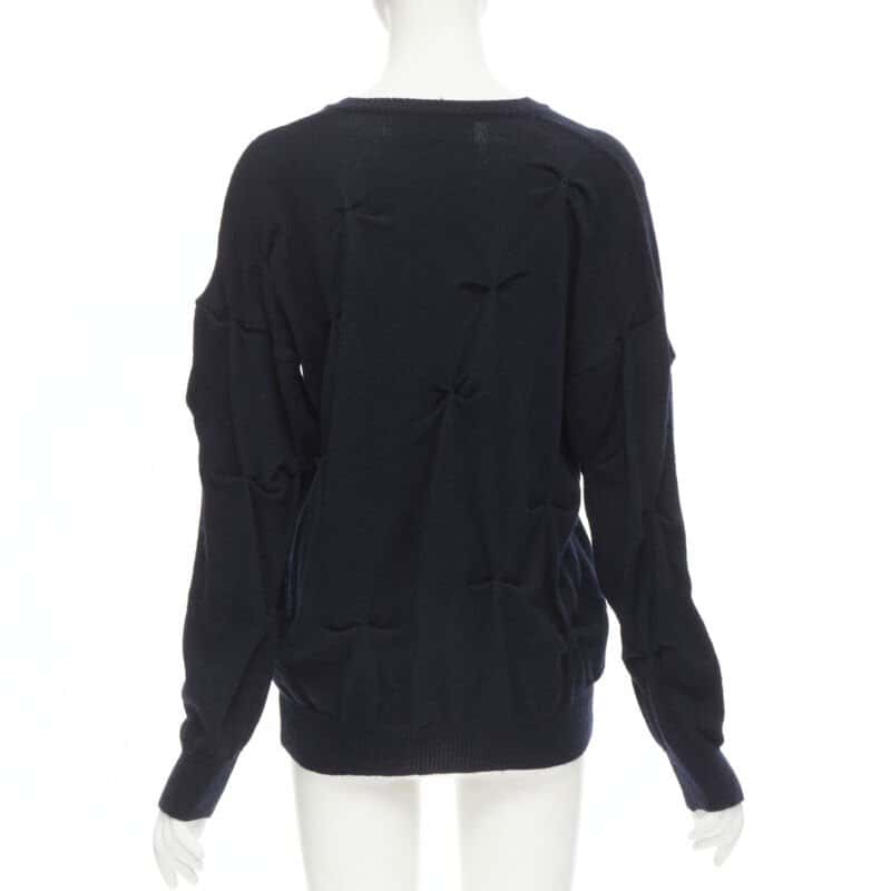 Comme Des Garcons Pinched Bow Sweater Black Wool Very good - Box View