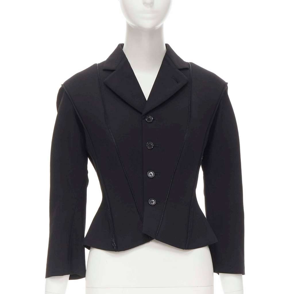 Junya Watanabe Neoprene Blazer Black Never worn - Front View
