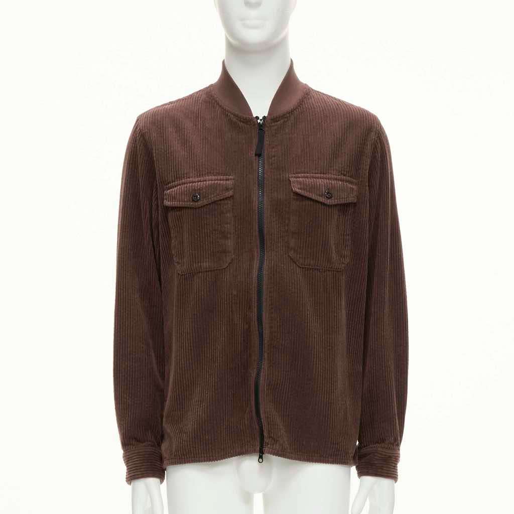 Stone Island Brown Corduroy Bomber Jacket Brown Never worn, with tag - Inside View