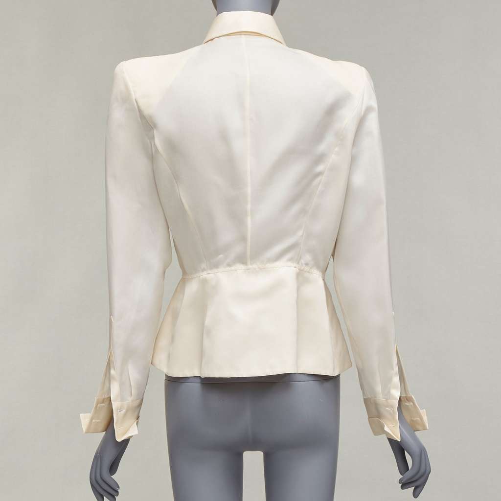 Gianfranco Ferré Bow Detail Jacket Beige Silk Very good condition - Box View