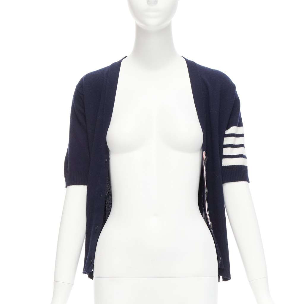 Thom Browne Button Side Cardigan Navy Cashmere Very good condition - Inside View
