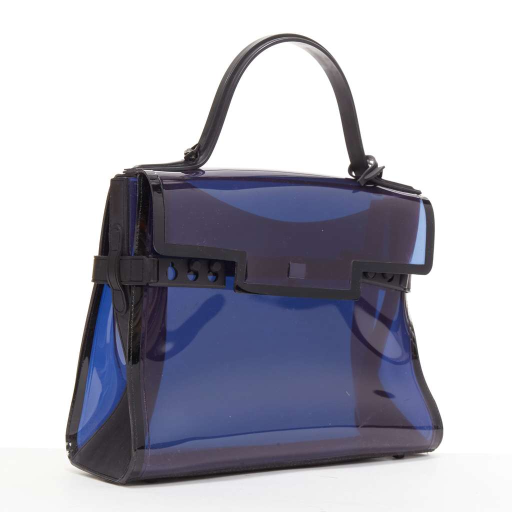 Delvaux Tempete PVC Navy Plastic Fair condition - Inside View