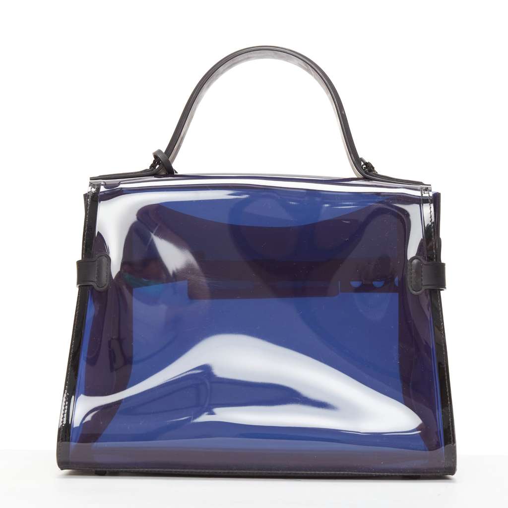 Delvaux Tempete PVC Navy Plastic Fair condition - Box View
