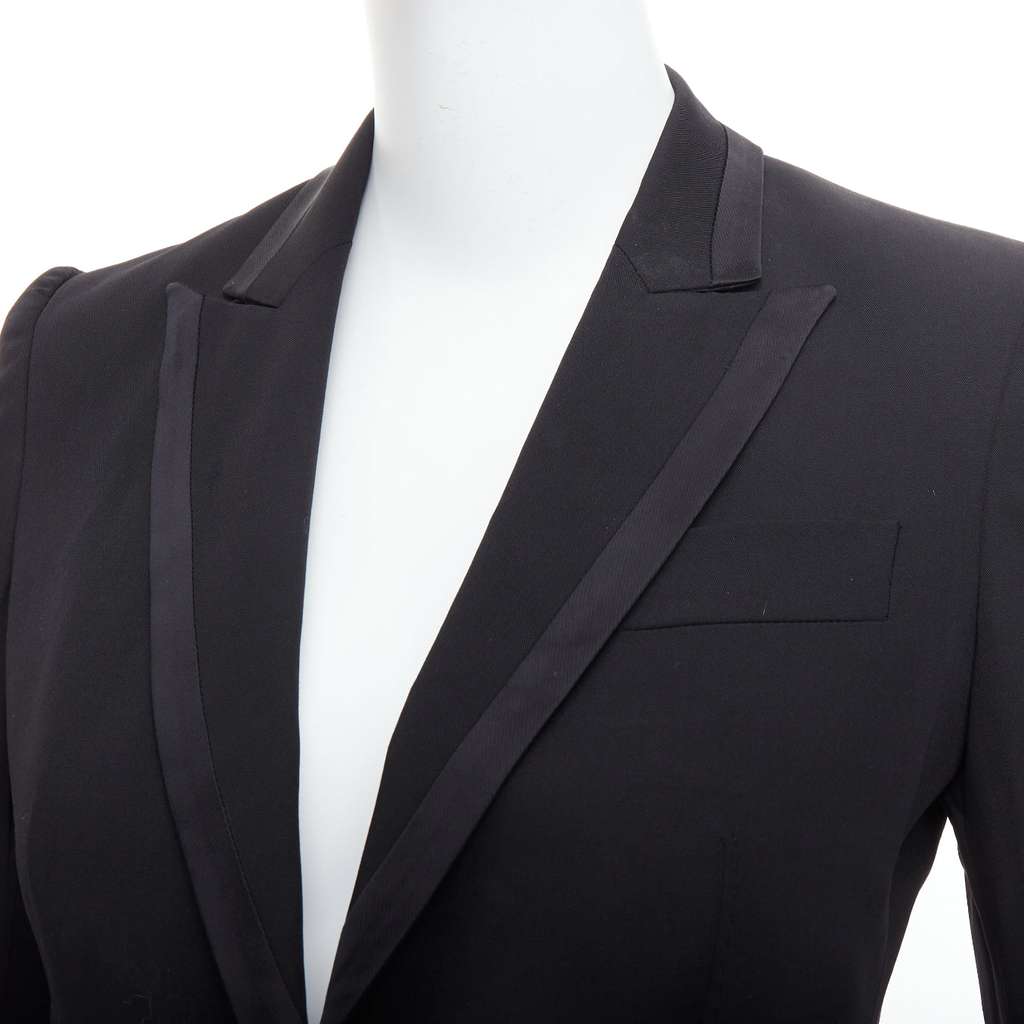 Stella McCartney Peak Collar Blazer Black Wool Never worn - Back View