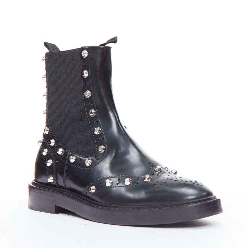 Balenciaga Washed Leather Zip Boots Black Leather Very good - Back View