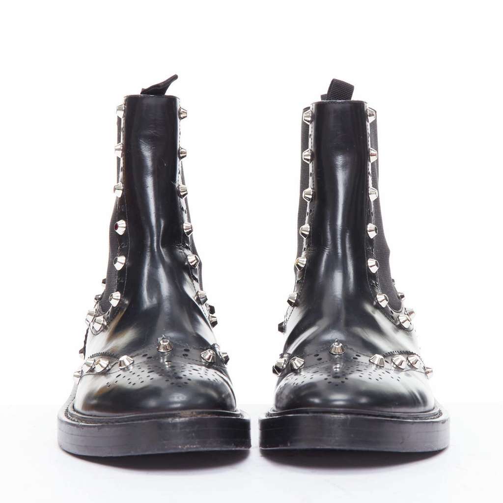 Balenciaga Washed Leather Zip Boots Black Leather Very good - Inside View