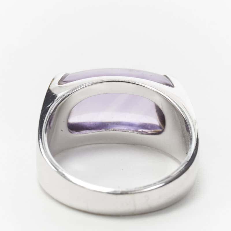 Bvlgari Amethyst Stone Ring Silver Silver Good - Model View