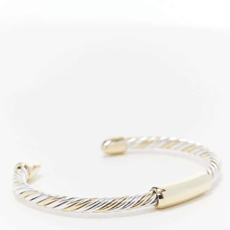 Bvlgari White Yellow Twist Bracelet Gold Good - Back View
