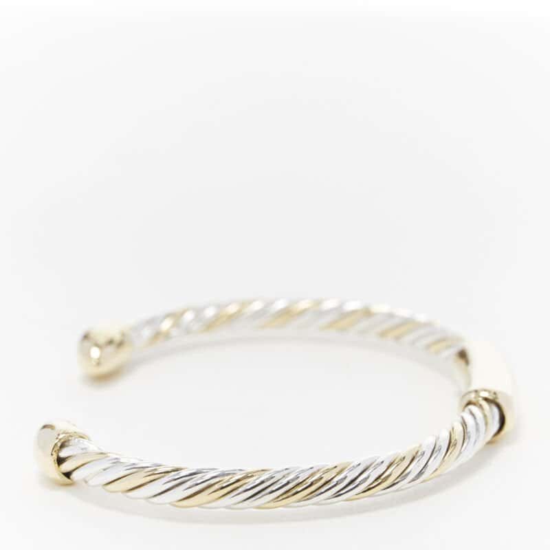 Bvlgari White Yellow Twist Bracelet Gold Good - Inside View