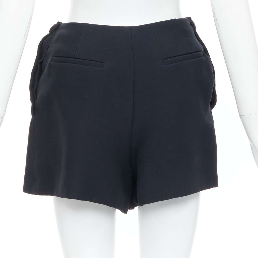 Dior Nautical Pleat Skirt Black Wool Very good - Model View